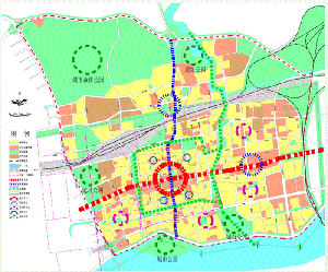 洛陽市老城、瀍河分區(qū)規(guī)劃-布局結構圖